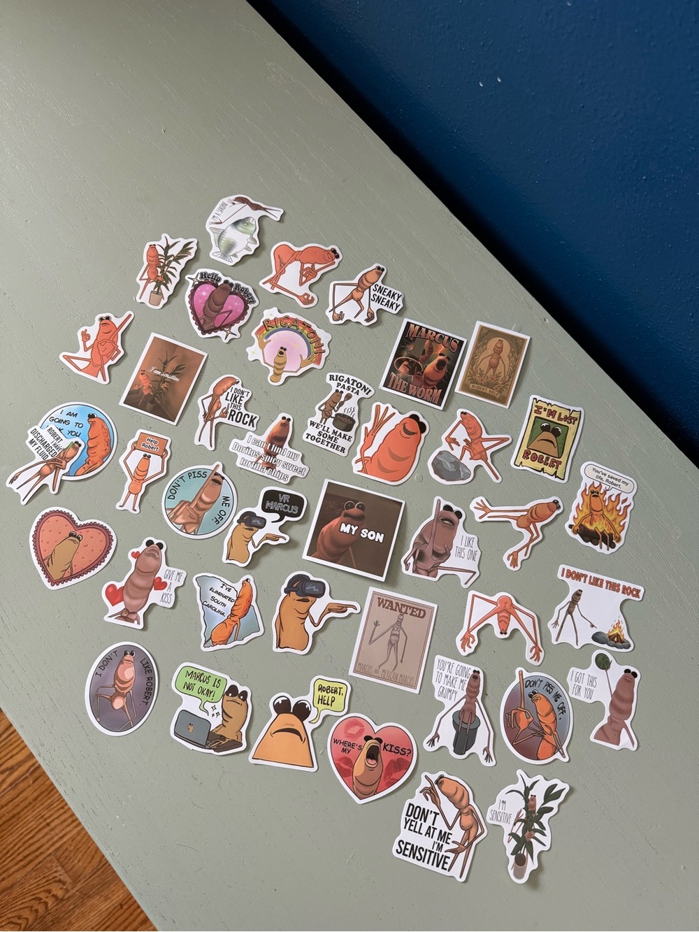 Marcus the Worm Sticker Pack Set Lot of 41 Stickers Jouffa Viral VRChat